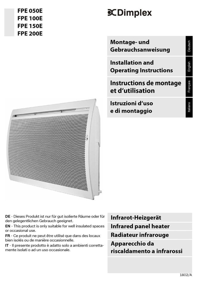 Dimplex FPE 050E Installation and operating instructions