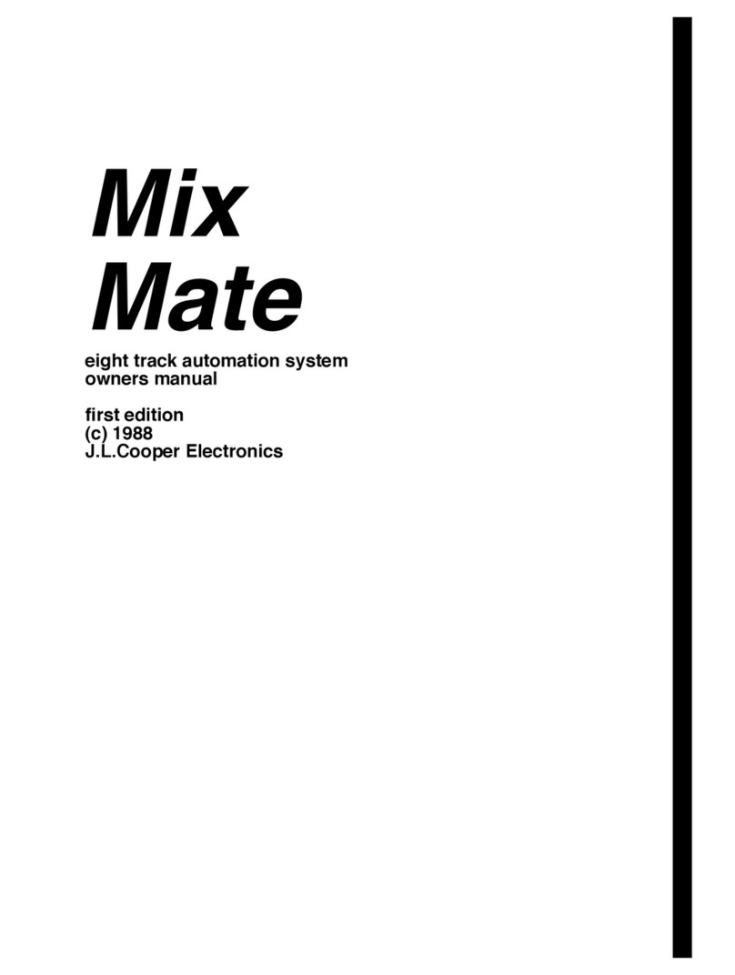 JLCooper Electronics MixMate owner's manual