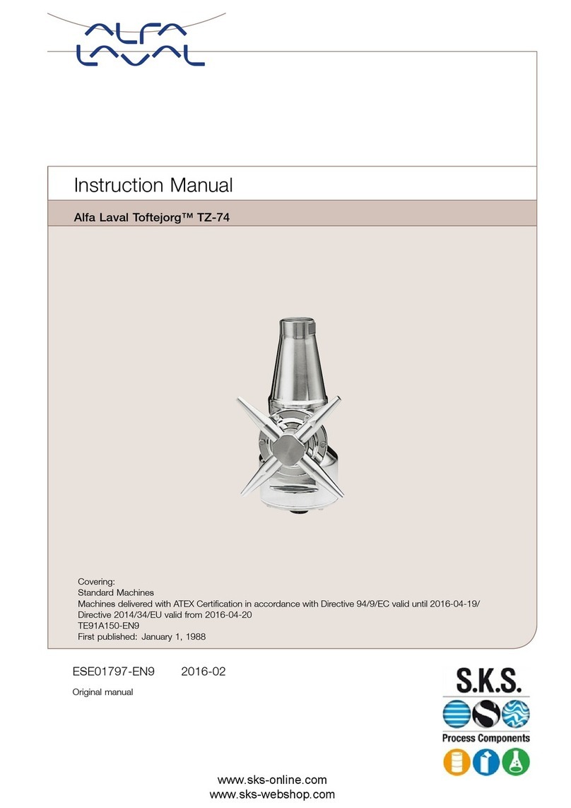 Alfalaval Toftejorg TZ-74 instruction manual
