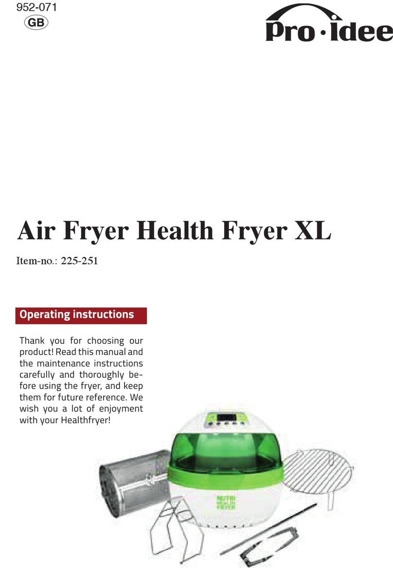 Pro-Idee Health Fryer XL operating instructions