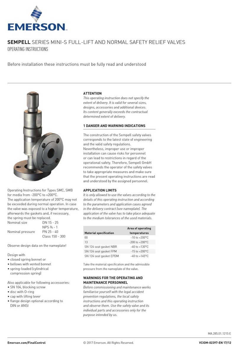 Emerson Sempell series User manual