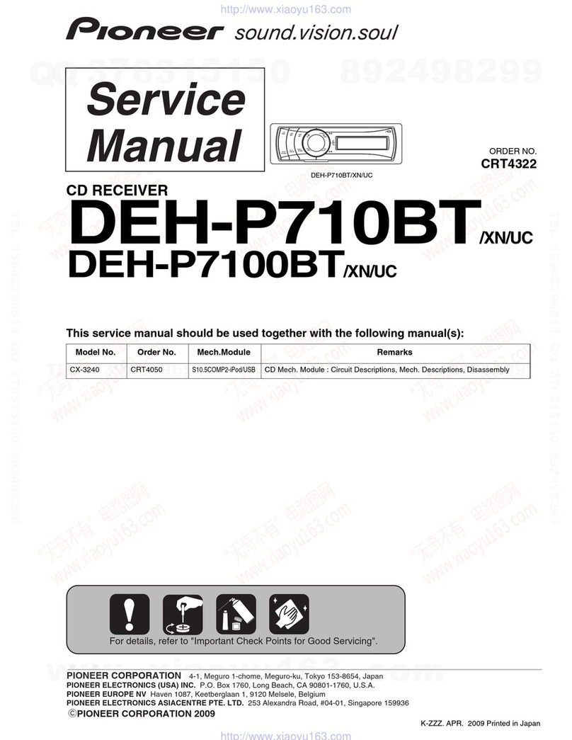 Pioneer DEH-P710BT/XN/UC Service manual