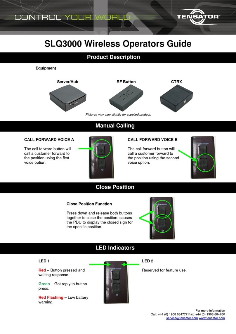 Tensator SLQ3000 Operator's guide