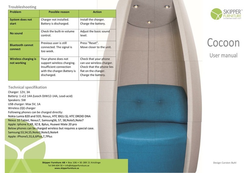 Skipper Furniture Cocoon user manual Skipper Furniture Cocoon user manual