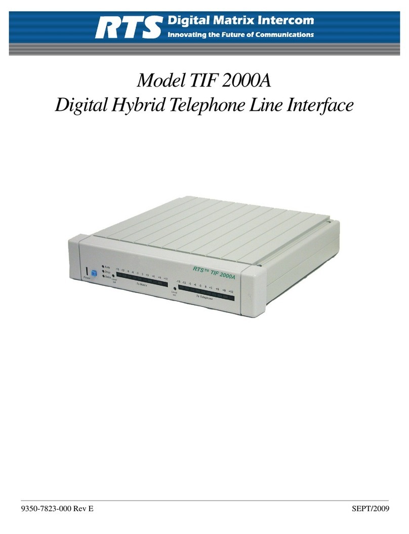RTS TIF-2000A manual