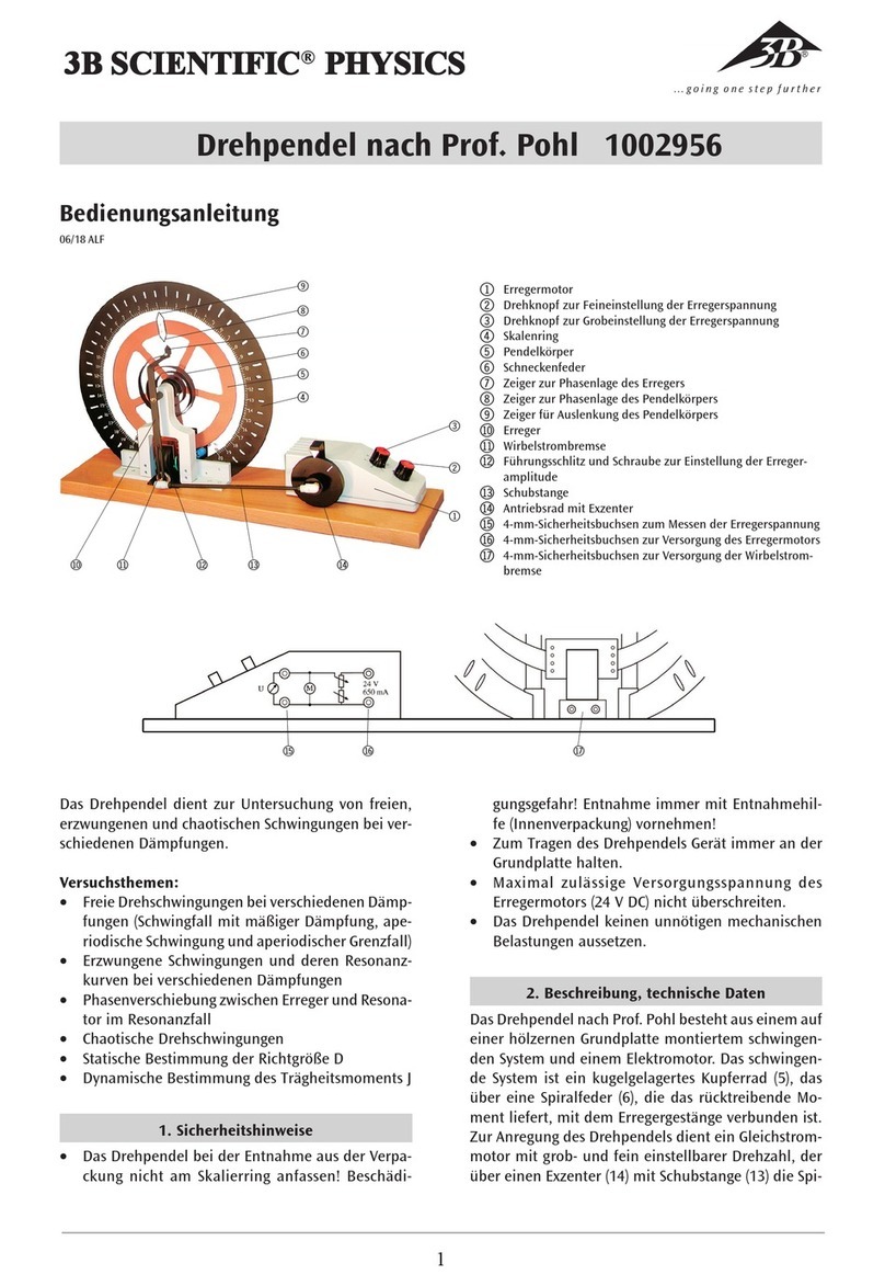 3B SCIENTIFIC PHYSICS 1002956 operating instructions