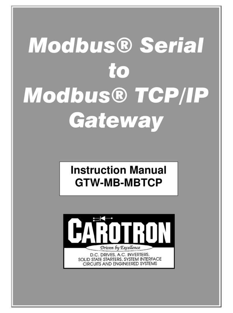 Carotron GTW-MB-MBTCP instruction manual