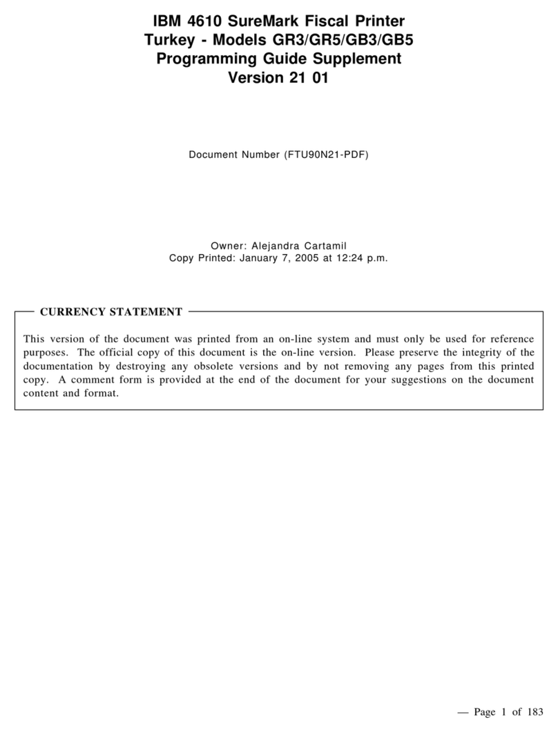 IBM 4610 SureMark GR3 Operating instructions IBM 4610 SureMark GR3 Operating instructions