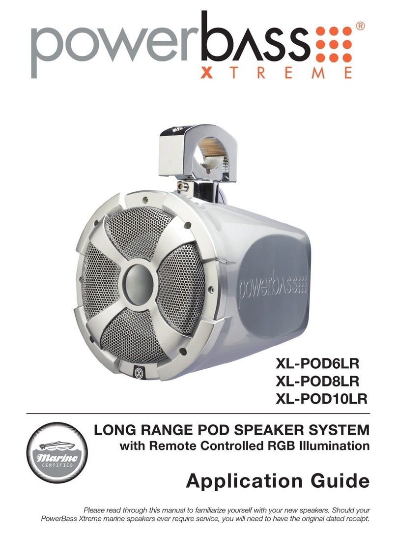 Power bass XL-POD8LR Application guide