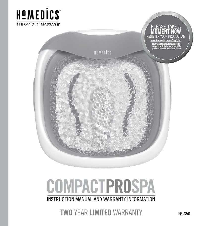 HoMedics Compact Pro Spa FB-350 instruction manual HoMedics Compact Pro Spa FB-350 instruction manual