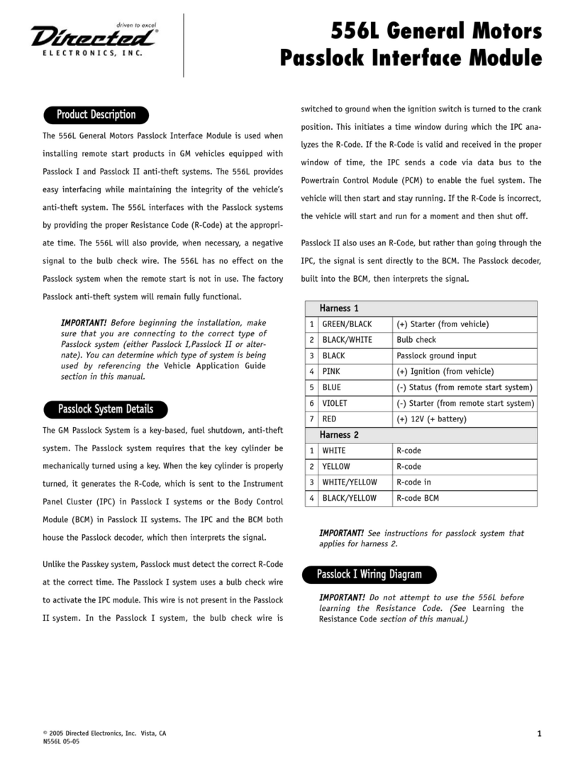 Directed Electronics 556L manual