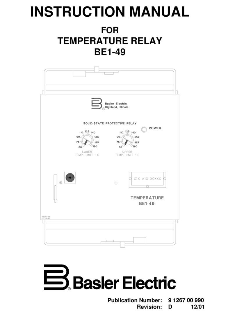 Basler BE1-49 User manual Basler BE1-49 User manual