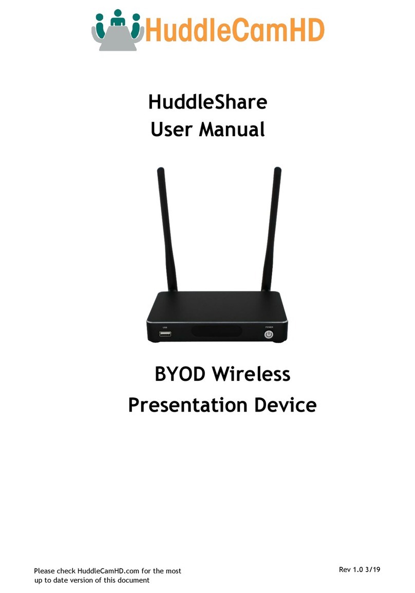 HuddleCamHD HuddleShare user manual HuddleCamHD HuddleShare user manual