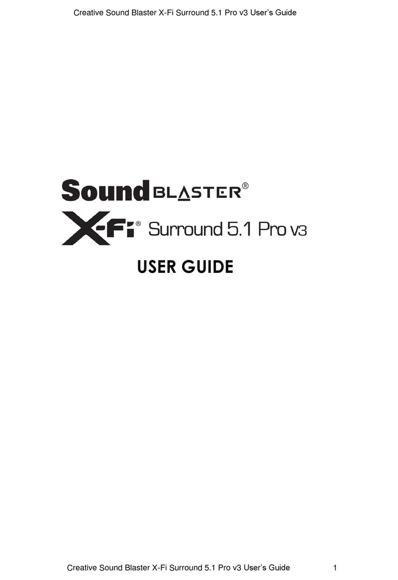 Creative Sound Blaster X-Fi Surround Pro v3 User manual