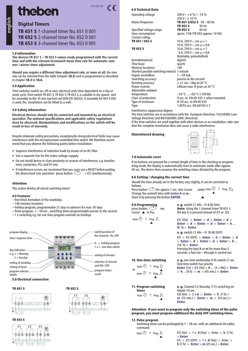 Theben TR 652 S User manual