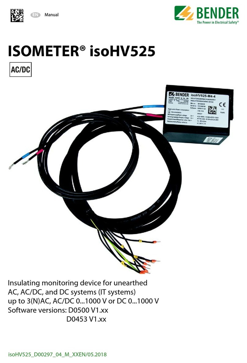 Bender ISOMETER isoHV525 User manual