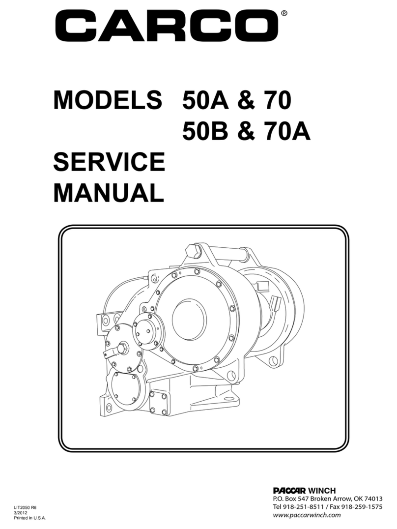 Paccar Winch Carco 50A User manual Paccar Winch Carco 50A User manual