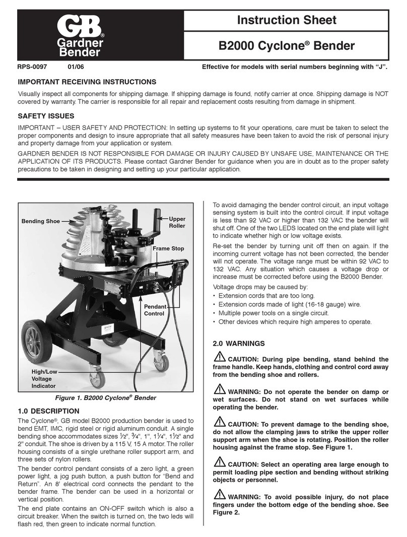 Gardner Bender B2000 Cyclone instruction sheet