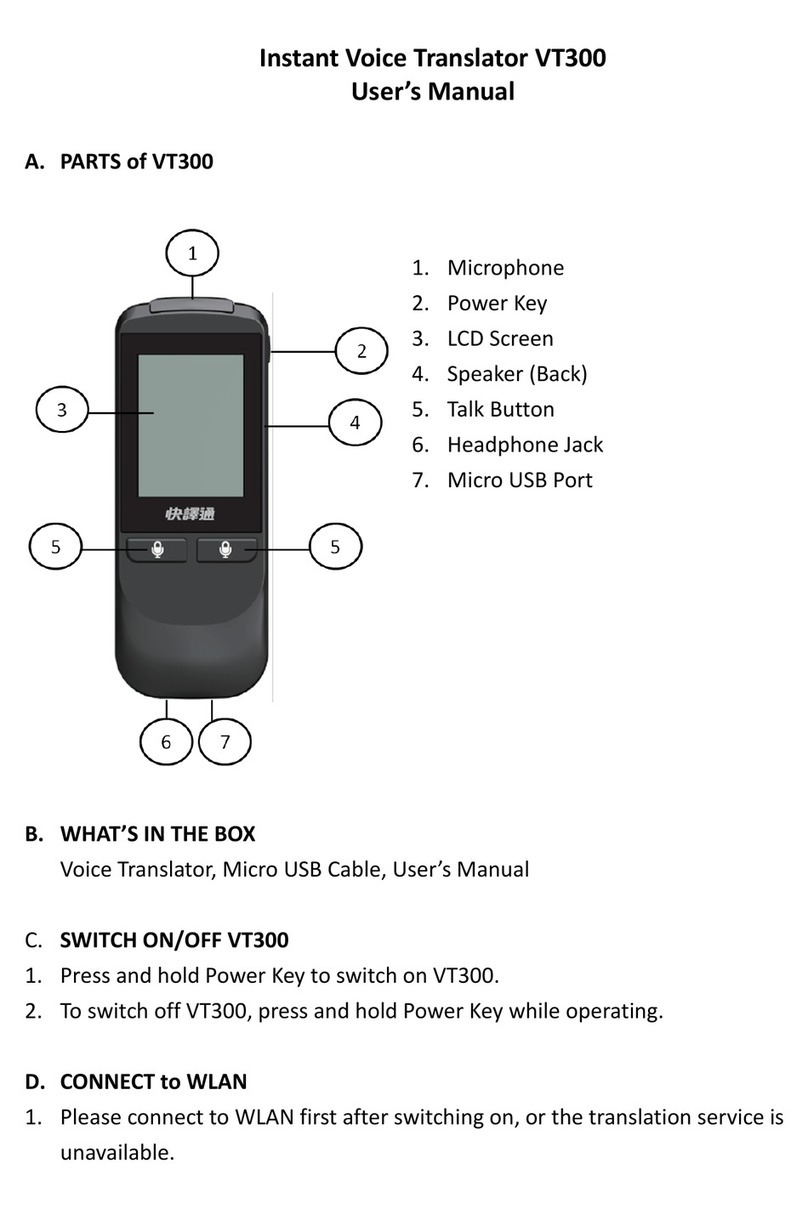 Instant VT300 User manual