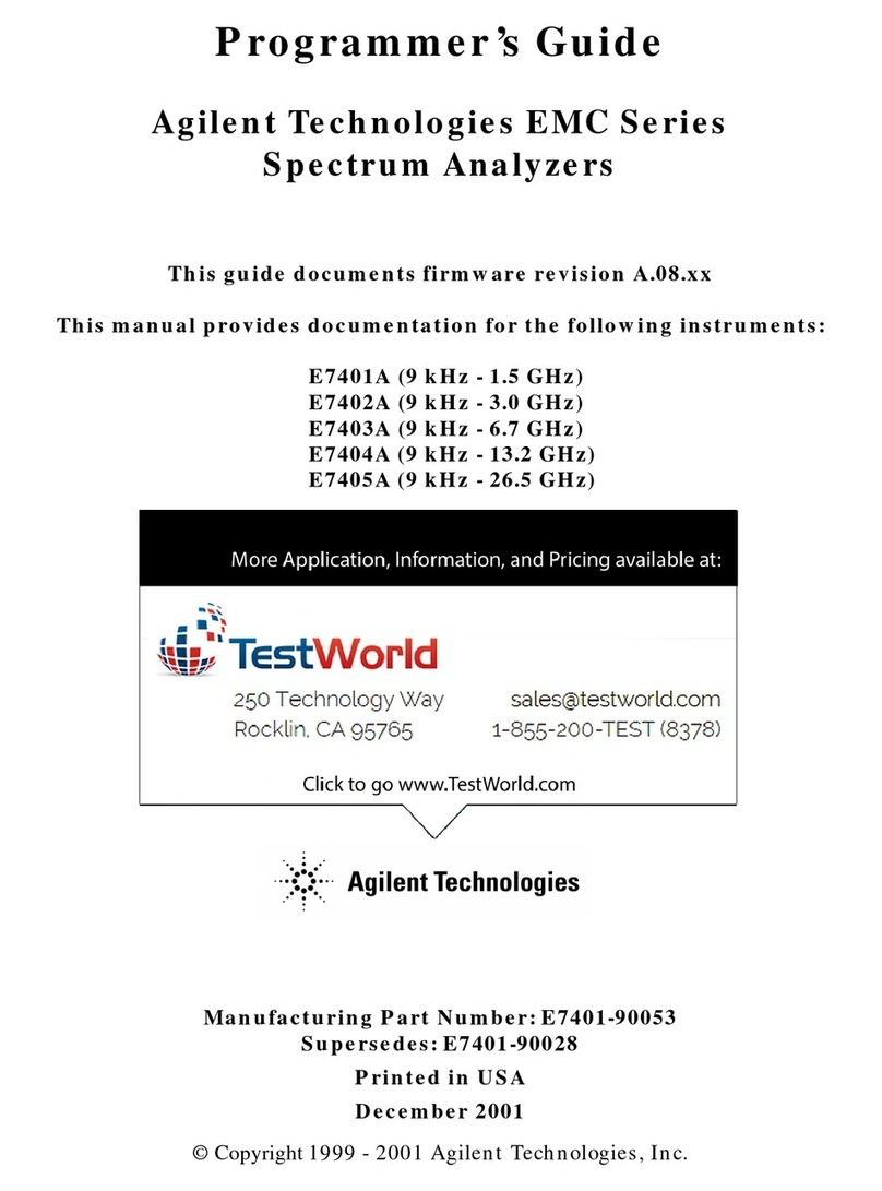 Agilent Technologies EMC Series Programmer's guide