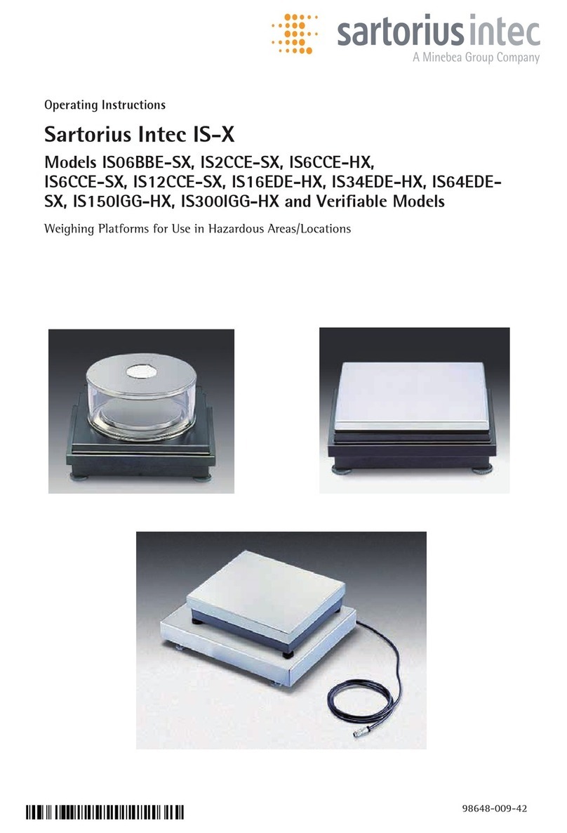 Sartorius IS...-X Series operating instructions Sartorius IS...-X Series operating instructions