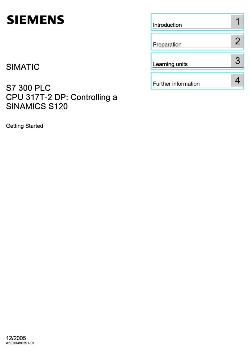 Siemens SIMATIC S7 300 PLC User manual
