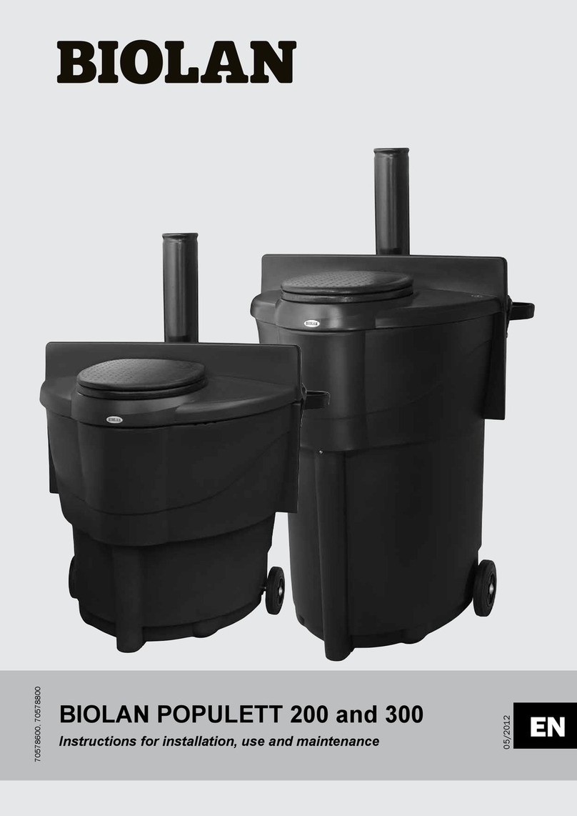 BIOLAN POPULETT 200 Instructions for installation, use and maintenance