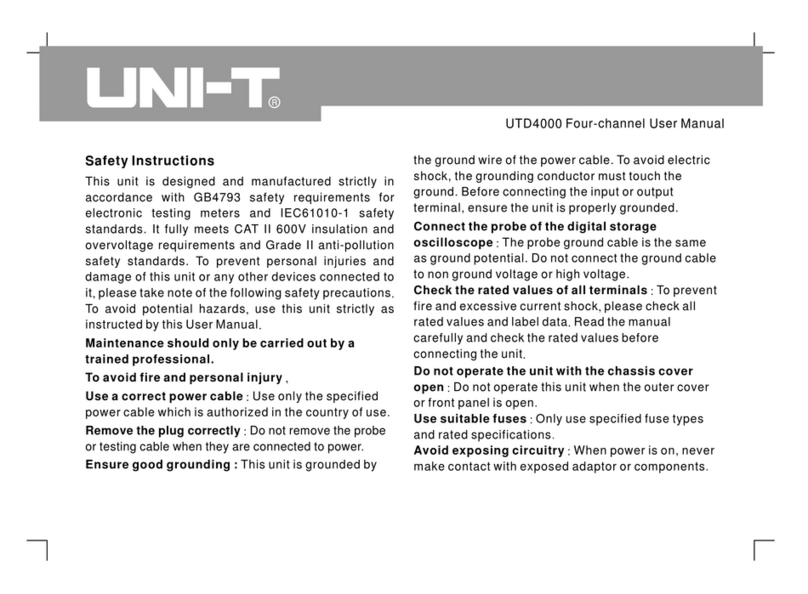 Unit UTD4000 Series user manual