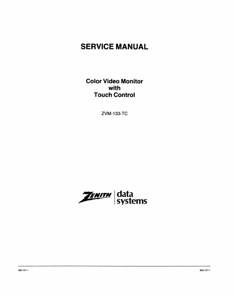 Zenith ZVM-133-TC User manual