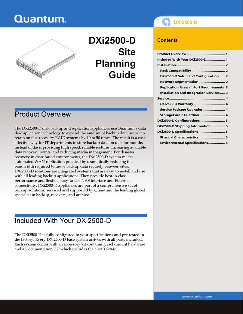 Quantum DXi2500-D Site planning guide