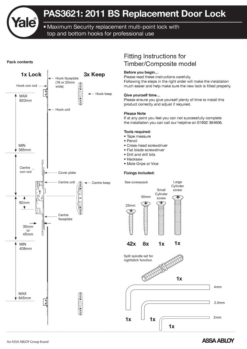 Assa Abloy Yale PAS3621 User manual