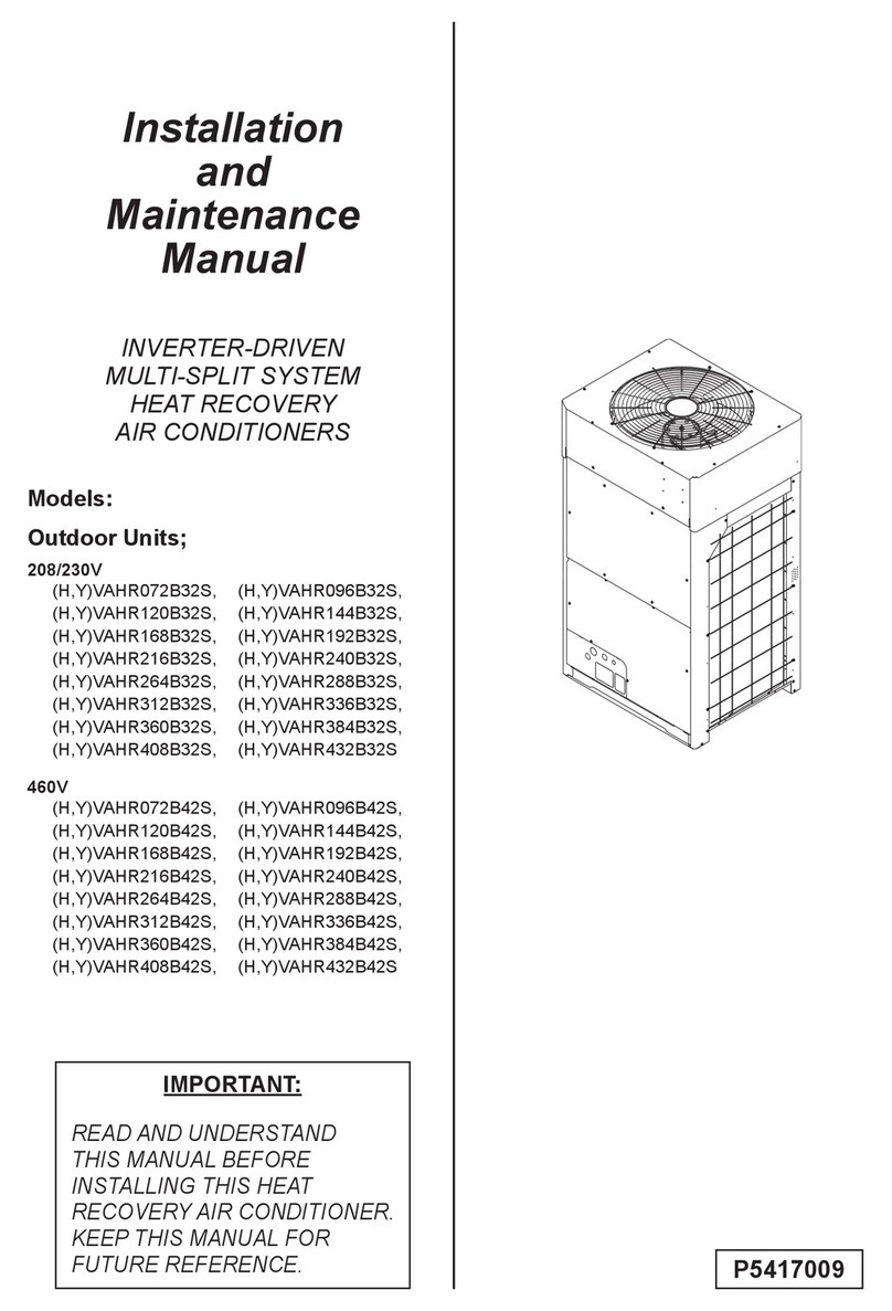 Johnson Controls HVAHR072B32S Manual