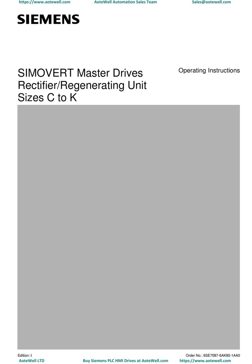 Siemens Simovert 6SE70 Series User manual