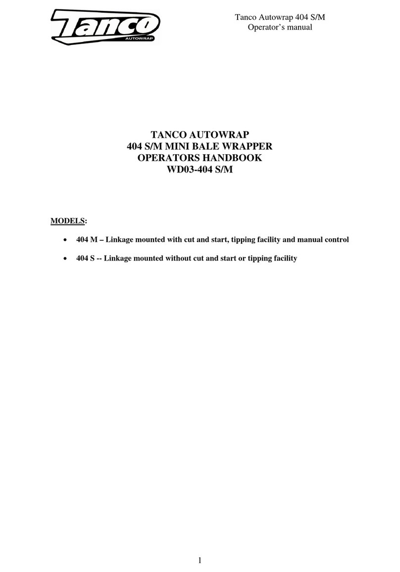 Tanco 404 S Operator's handbook