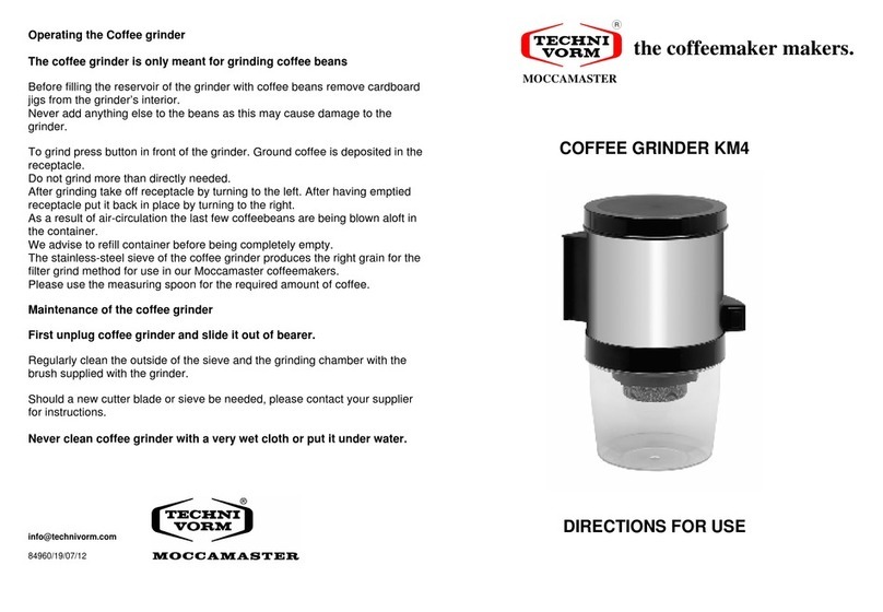 Technivorm Moccamaster KM4 Directions for use