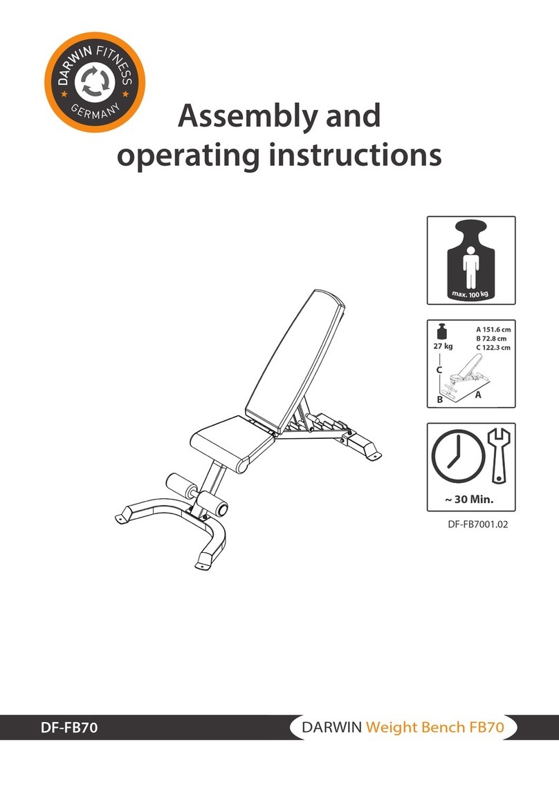 DarwinFitness FB70 Assembly and operating instructions