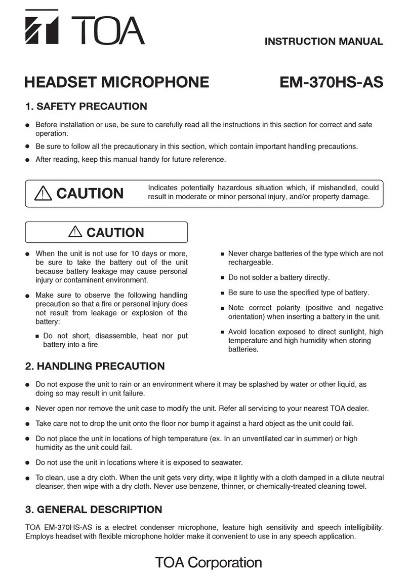 Toa EM-370HS-AS instruction manual