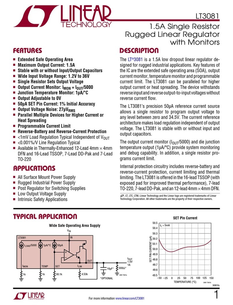 Linear Technology LT3081 datasheet Linear Technology LT3081 datasheet