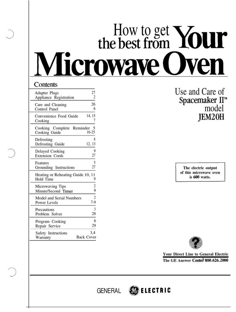 GE Spacemaker II JEM20H Installation instructions