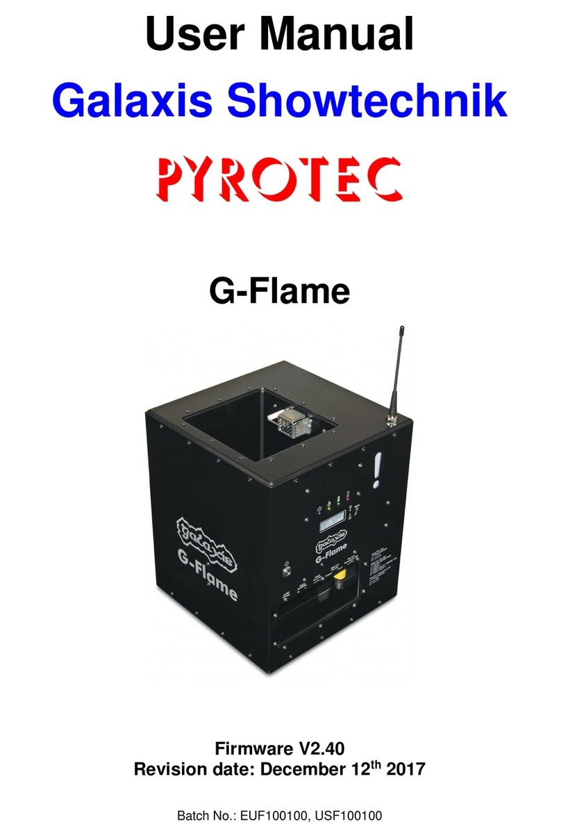 GALAXIS SHOWTECHNIK PYROTEC G-Flame user manual