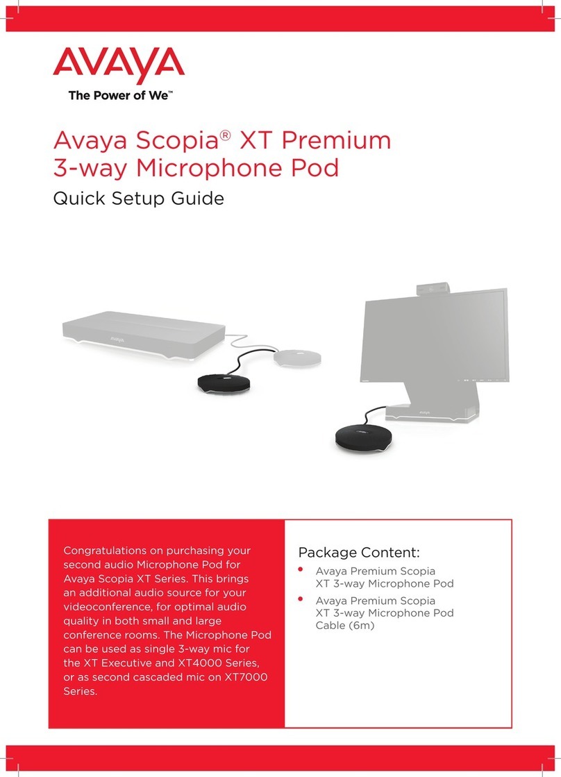 Avaya Scopia XT Premium Quick setup guide