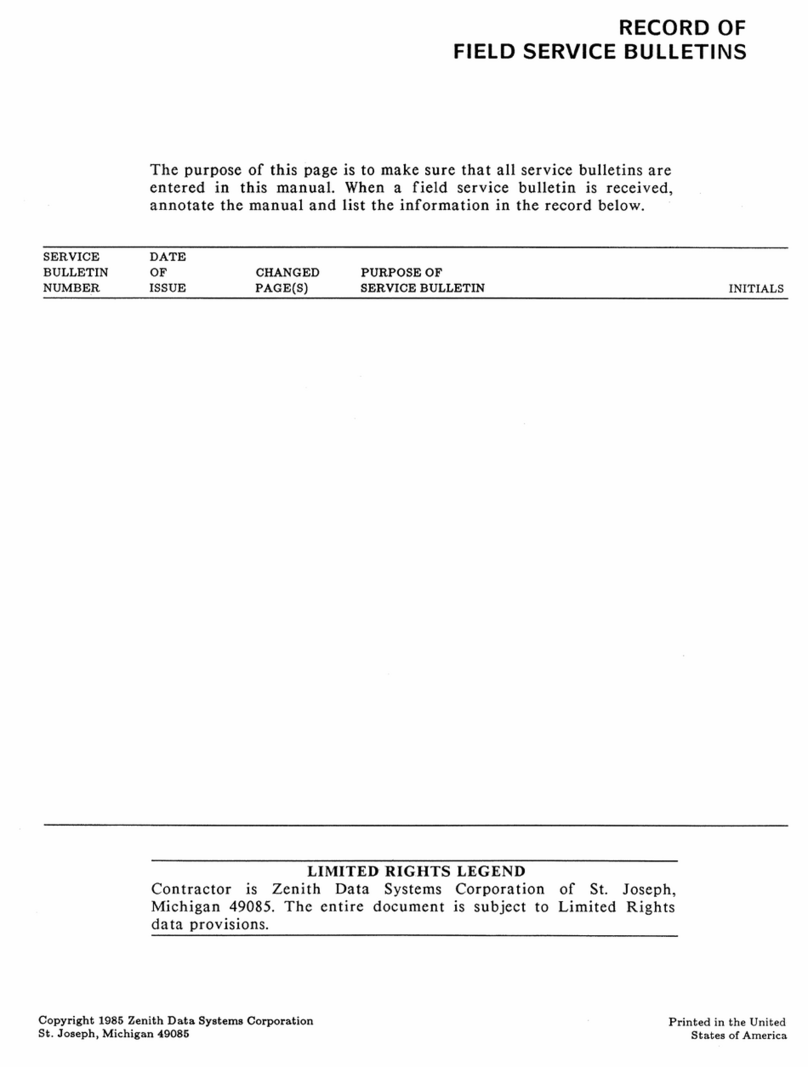 Zenith Data Systems ZVM-124 User manual