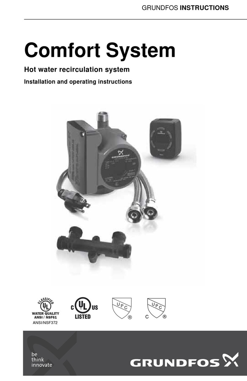 Grundfos Comfort System Installation and operating instructions
