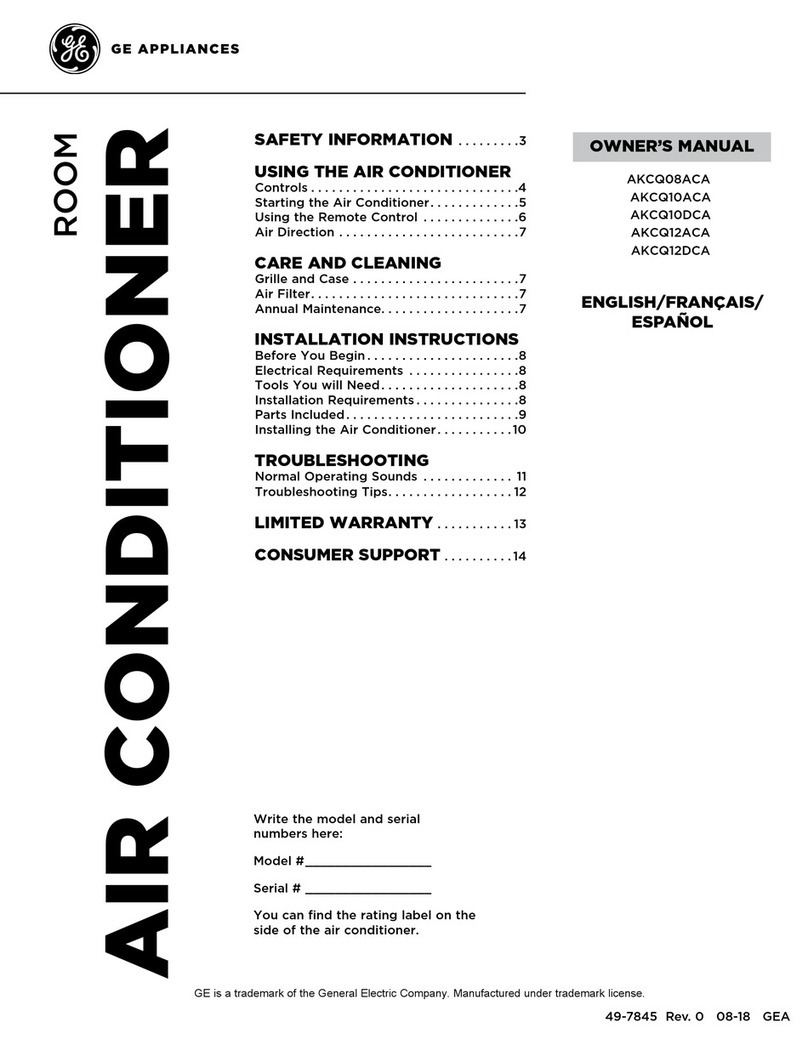 GE AKCQ08ACA User manual GE AKCQ08ACA User manual