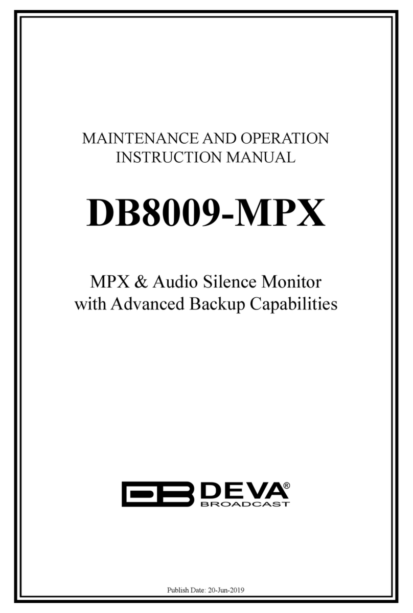 DEVA DB8009-MPX Maintenance and operation instruction manual