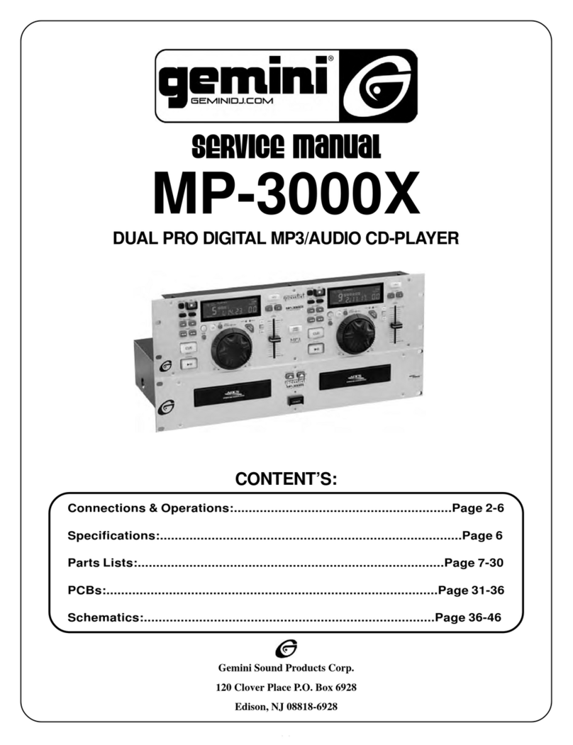 Gemini MP-3000X Service manual