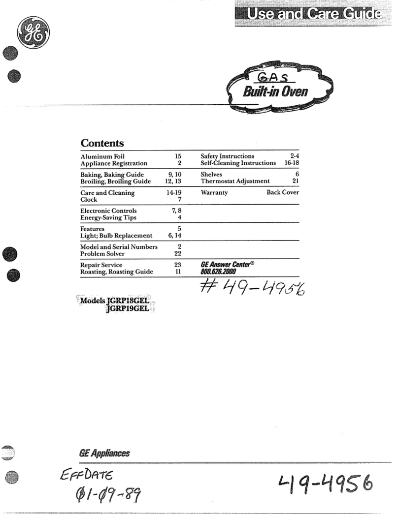 GE JGRP18GEL User manual
