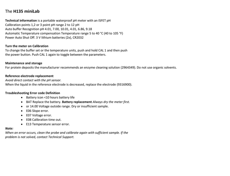 Hach H135 miniLab User manual