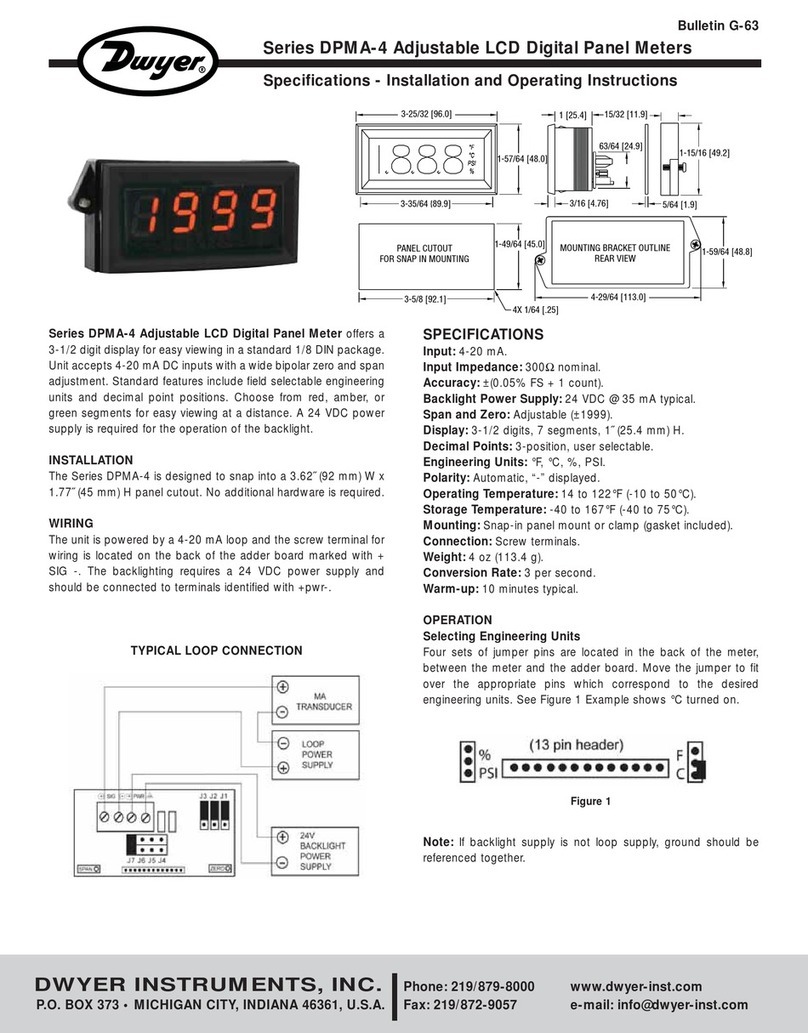 Dwyer Instruments DPMA-4 Series User manual