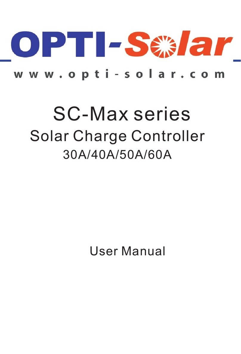 opti-solar SC-Max series User manual